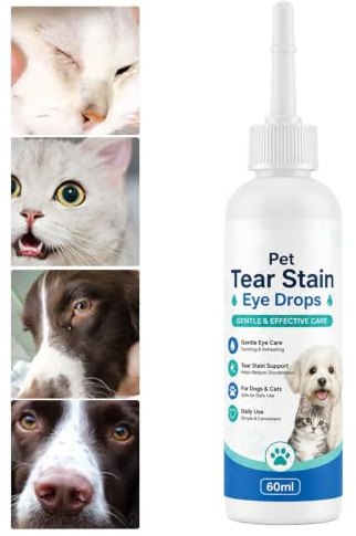 Nettoyant pour Taches de Larmes pour Chiens Blancs 60 ml liquide doux et