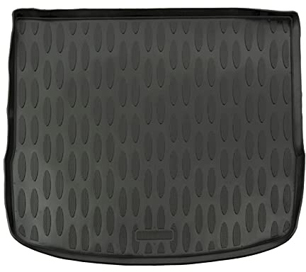 J&J AUTOMOTIVE Vasca Bagagliaio su Misura per Ford Focus 3 Wagon 2010-2018, Proteggi Baule con Bordo Alto 4 cm, Antiscivolo, Inodore, Arrotolabile
