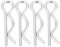 Goupille, Galvanisé de fer Type R Goupille à Goupille Clips Ressort Clips Épingle à Cheveux Zingué Plaques de Retenue 1.6/1.8/2/2.5mm(2.5 * 45mm（10pcs）)