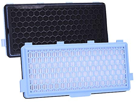 Sillar 2x Active HEPA Filter SF-AH 50 för Miele Dammsugare, Cat&Dog 5000 S4000 S4999 S5000 S5999 S6000, Compact C1 C2 Complete C2 C3-2x Air Clean-filter, 2x Motorfilter