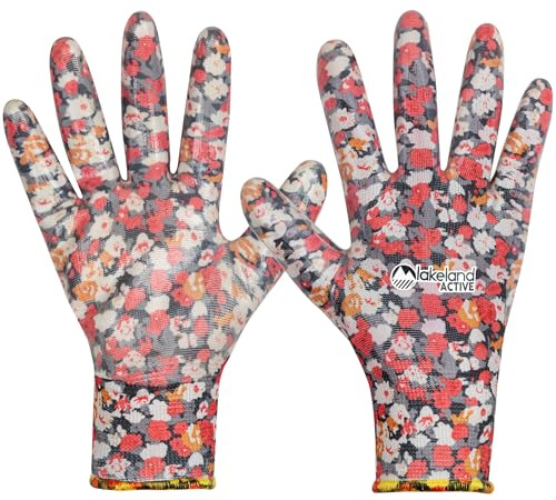 Lakeland Active 1 Pair Orton Weed & Seed Gardening Gloves - Floral Print - Small