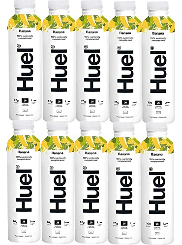 10 x 500 ml - Boisson végétalienne aux bananes et fruits - Smoothie naturel - Vitamines minérales - Faible teneur en sucre - Jus de protéines
