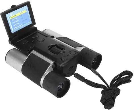 Dpofirs 2 LCD Display Digital Fernglas mit Kamera, 10x25, 10-fach Vergrößerung, 5MP, Wasserfest, Für Vogelbeobachtung, Wandern, Jagen, Angeln, Konzerte