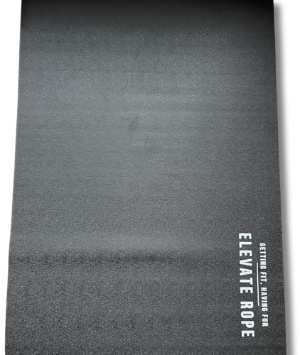 Elevate Rope - Bärbar hopprepmatta inkl. bärväska – halkfri träningsmatta i stor storlek, inner-/utomhushopprepmatta, 6 mm tjock - högkvalitativt material