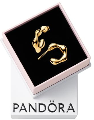 Pandora Essence Creolen, 14-karätig vergoldet