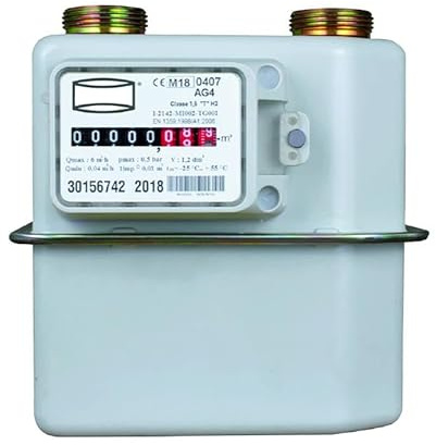 Contatore gas fiscale a membrana per misurazioni precise e sicure contro le frodi nell'erogazione di gas