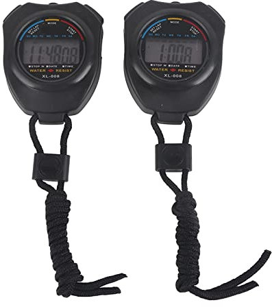 ANKROYU 2 Stück Sport-Stoppuhr-Timer, Multifunktionaler Stoppuhr-Timer, Digitaler LCD-Stoppuhr-Timer, Tragbarer Stoppuhr-Timer Für Rennläufe