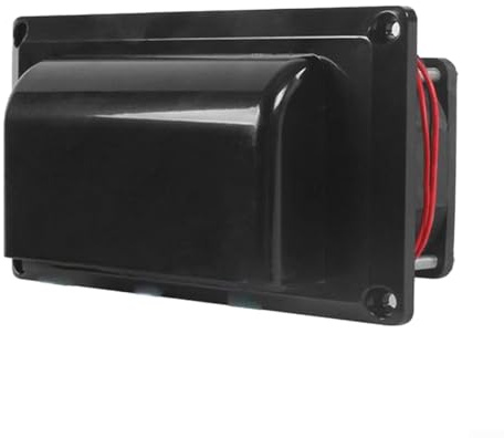Feegow Entlüftungs Abluftventilator 12V 6W - Cargo Trailer Vent Side Air Vent Ventilation Abluftventilator für Wohnwagen Wohnmobil Anhänger RV Zubehör für Wohnmobil (6W Schwarz)