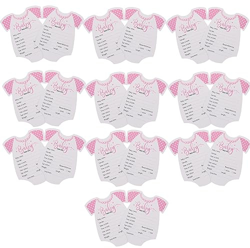 TOYANDONA 20stücke Shower Vorhersage Und Ratschlagkarten Für Neugeborene Doppelseitiges Design Für Unvergessliche Momente Für Babypartys Und Fotoshootings