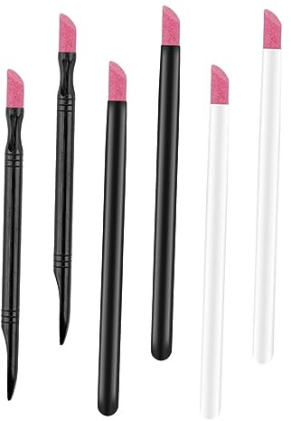 SKISUNO 6 Stücke Keramik Stick Pens Einköpfige Nagelgutikus Entferner Trimmer Nageldateien