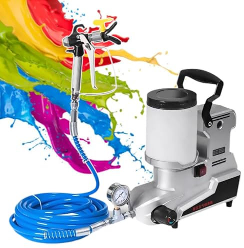 SXYKXYDL Pulverizador de Pintura sin Aire portátil de 1600 W, pulverizador de Pintura sin Aire eléctrico, pulverizador de Pintura Comercial, reemplaza la Pintura de Pared Manual Tradicional, 220 V