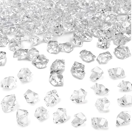 200 st bländande klara isstenar, falska krossade isstenar, falska guldis | Fake Ice Rocks Plast Gems Akryl Crushed Ices Rocks Mini falska diamanter för vaser Fyllmedel Bord Scatter Dekor