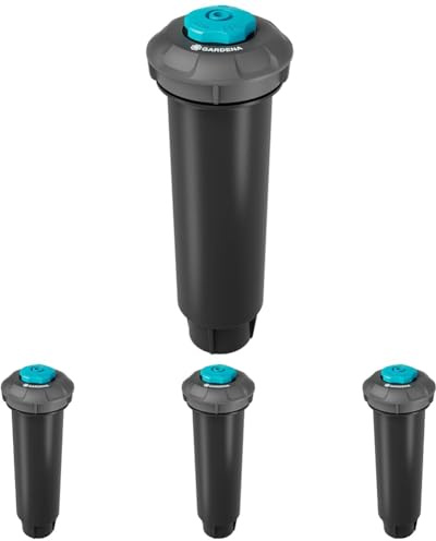 Gardena Sistema aspersores emergentes SD30: Sistema de riego emergente para céspedes pequeños de hasta 30 m², Alcance de 1,5-3 m, con Boquilla pulverizadora, Rosca Interior de 1/2 pulg. (8241-20)