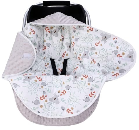 Miracle Baby Manta para Cochecito de bebé, Universal, para Cochecito de bebé, de algodón, para Cochecito, Asiento de Coche de 0 a 3 Meses (Koala S)