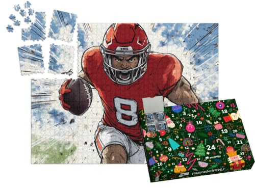 puzzleYOU: Puzzle-Adventskalender | „American Football: Der entscheidende Touchdown“ – aus der Puzzle-Kollektion Kinderpuzzle