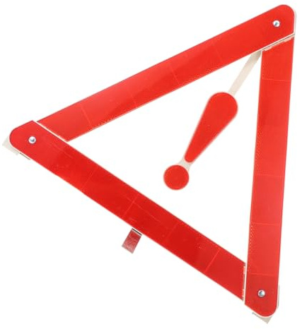 UKCOCO Triángulo de Advertencia Plegable para Vehículos Signo Reflectante de Emergencia Estable y Duradero para Situaciones de Avería y Estacionamiento con Caja de Almacenamiento