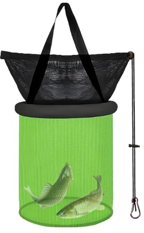 Piège de Rangement Vivant – de pêche Flottant | Cage Pliable | Organiseur Multifonction pour la pêche en Plein air, la Famille, Les Amis, Le père, Le Fils, Le, Le Grand-père, Le Voisin, Le