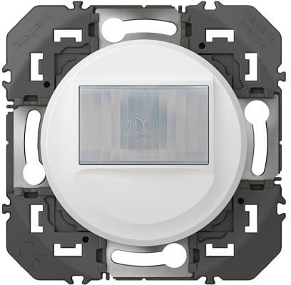 LEGRAND | Interrupteur Automatique Universel Composable Sans Neutre 100W Led Dooxie Blanc, Détecteur De Mouvement Infrarouge Passif, Commande À Distance Possible, Sensibilité Et Luminosité Ajustables