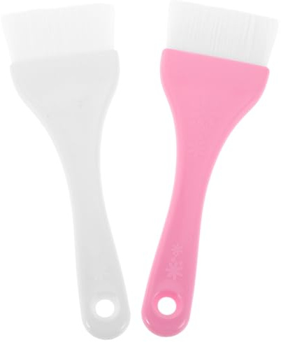 OSALADI Set 2 Pennelli Corpo Grandi per Maschera Viso Applicatori Morbidi per Fondotinta Liquido e Fard Pennelli per Trucco Viso e Maschera di Argilla per Trattamenti di Bellezza Fai