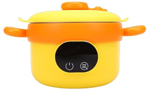 banapoy Portapranzo Elettrico 470Ml, Ciotola Scaldavivande Portatile per Bambini in Acciaio Inossidabile, Ciotola Isolata Riscaldatore per Contenitori per Alimenti Senza Fili (YELLOW)