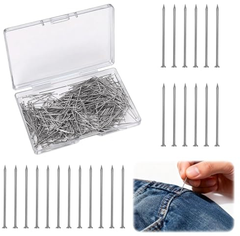 Aevorant Edelstahl-Stecknadeln Set – 1000 Stück mit Aufbewahrungsbox, Für Stoff, Handarbeit & DIY-Projekte.Nähnadel, Anstecknadeln.Silber (26mm)