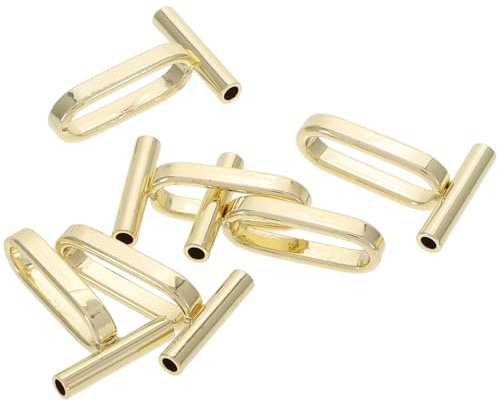 PRETYZOOM 6pcs Mini Pin Brooch Converters for Necklace DIY Jewelry Making, Stainless Steel Metal Pin Pendant Adapters, Shallow Gold Color for Crafting Handmade Accessories