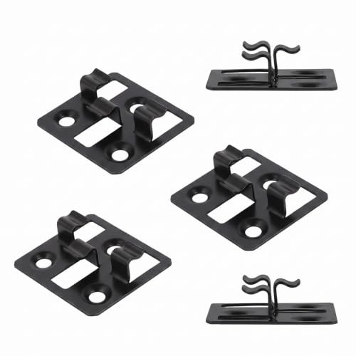 100 stycken WPC-brädor, fästklämmor, avståndshållare terrassbrädor, stålklämmor dolda avstånd, för WPC/BPC terrassbrädor, 36 x 40 mm, avstånd 3 mm, höjd 8 mm, svart