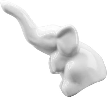 YROHGKPN Handgefertigter Ringhalter mit realistischem weißen Elefanten Design, Präsentationsständer Aufbewahren und Präsentieren wertvoller Ringe, einzigartige Geschenkideen