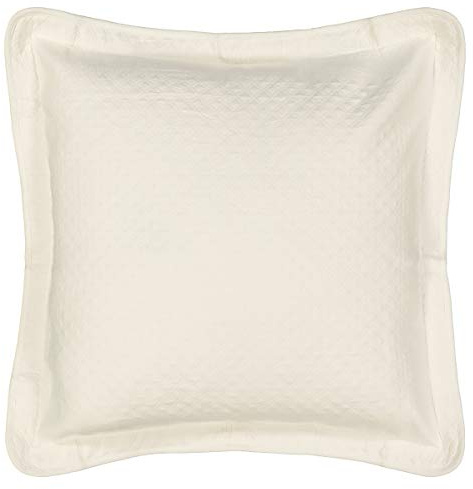 Historic Charleston Taie d'oreiller décorative Classique en Coton Matelasse européen, Ivoire, 66 x 66 cm