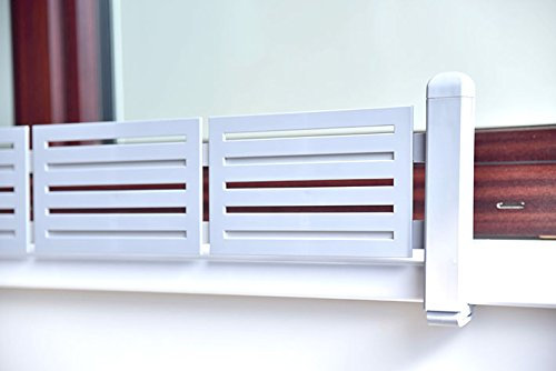 Protezione anticaduta per davanzale, per fioriera da esterno, masu SET DI ESTENSIONE, utilizzabile solo in combinazione con il set di base, infinitamente regolabile, grigio segnale, moderno