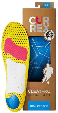 CURREX CleatPro – Einlegesohle für Fußball- und Stollen-Schuhe - Mehr Kontrolle & Stabilität - Kraftvoller Antritt - Perfekter Sitz - Verletzungsprävention - Für alle Fußtypen geeignet High Profile