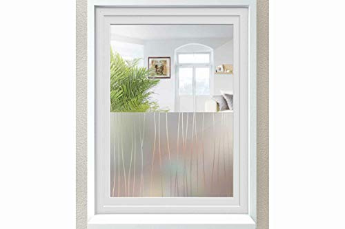 Unbekannt Melinera® Fenster Sichschuzfolie Milchglasfolie Selbstklebend 67 x 200cm Wellen
