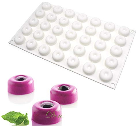 Moule en Silicone avec cœurs, moule silicone dessert, 35 Trous en Forme de boutons