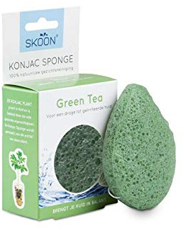 Skoon Konjac Svampar Grönt te Bio