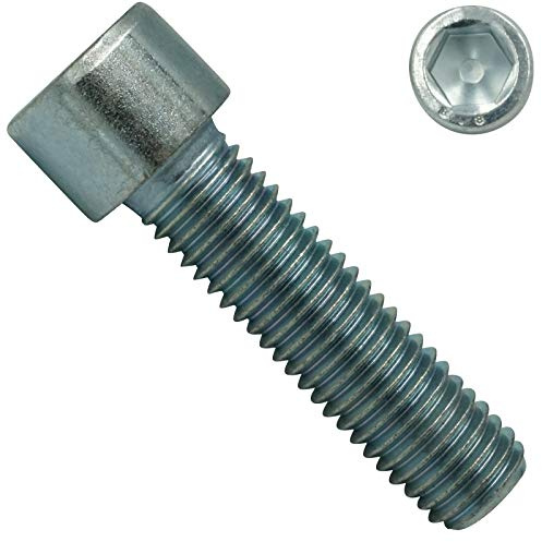 Zylinderschrauben mit ISK - M10x35 mm - 50 Stück - DIN 912 / ISO 4762 - Stahl galv. verzinkt 8.8 - SC912