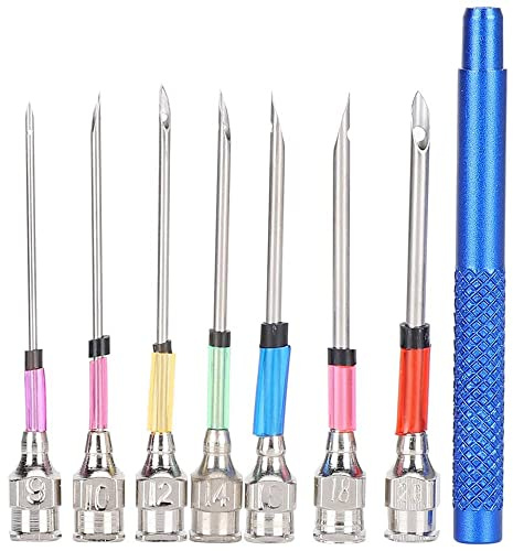 CENPEK Set di 8 kit da ricamo con punzone ad ago, forbici, infila ditale, tubo per punto croce