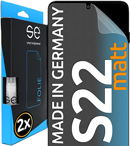 2x se® 3D SCHUTZFOLIE Entspiegelt für Samsung Galaxy S22,Anti-Staub, 100% Fingerabdruck & FaceID kompatibel, einfache blasenfreie Installation, Ultra-Klar, Stoß-Kratzfest, aus Deutschland