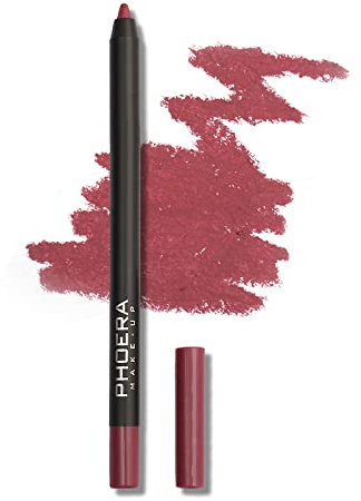 AQUAPURITY PHOERA Matte Super Smooth Pigmented Lip Liner Long-lasting Smudge proof Matte Lip Pencil Waterproof Makeup Contour Lipliner MATTE SUPER SMOOTH (001 Dusky Rose)