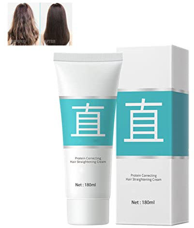 Crema Alisadora De Proteínas , Crema De Tratamiento Alisador Para Cabello Rizado, Crema Alisadora De Colágeno Nutritiva Y Rápida Para Todo Tipo De Cabello (1 pc)