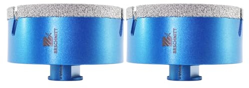 Diamond Core Drill Bit 100mm- BRSCHNITT Tile Hole Saw M14 for Tile Porcelain Stoneware Ceramic Marble Granite Drilling,Suitable for Angle Grinders(2pcs)