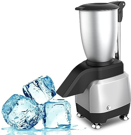 200w Commercial Ice Crusher, 2L Electric Crushed Ice Maker,1000 R/min Big Electric Shaved Ice Maker, With Stainless Steel Blades,Higher Ice Outlet for Home & Commercial Use