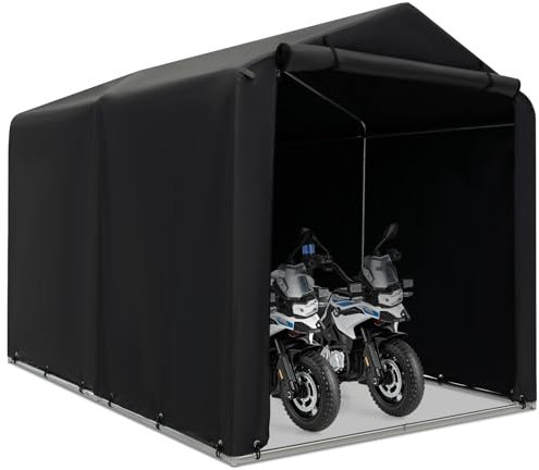 GiantexUK 7x5.2FT Garden Storage Shed, Waterproof Bike Motorcycle Tent