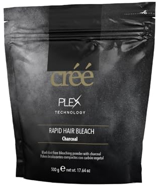 Créé Rapid Hair Bleach Powder Charcoal 500g – Blondierpulver mit Aktivkohle & Plex Technologie – Staubfrei Aufheller bis zu 9 Stufen – Anti Gelbstich Blondierung für Friseur & Salon