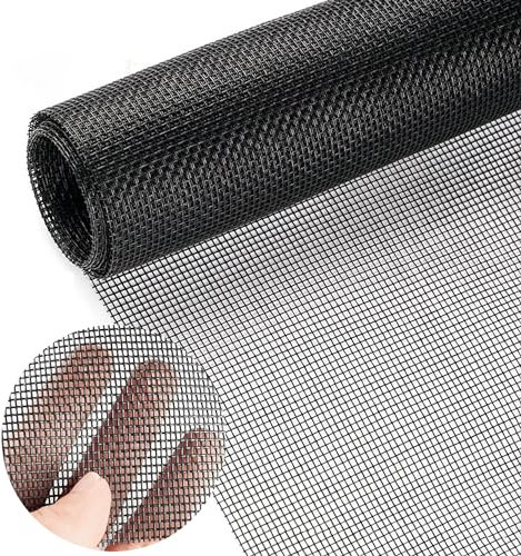 Moustiquaires Fenêtre, 120 x 250 cm Moustiquaire Fenetre Ajustable, Rouleau Moustiquaire Fenetre, Moustiquaire Fenetre Scratch, Fibres de Verre Moustiquaire Pour Fenêtres et Portes Anti-Insectes(Noir)