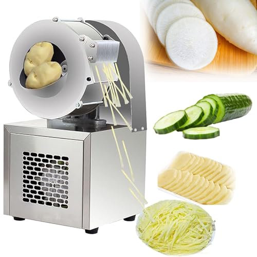 vanenferse Robot Culinaire Multifonctionnel, Cuisine Accessoires, Rapeuse Legume Electrique, Rape Carotte Electrique, Trancheuse en Acier Inoxydable pour Oignon, Carotte, Pomme De Terre