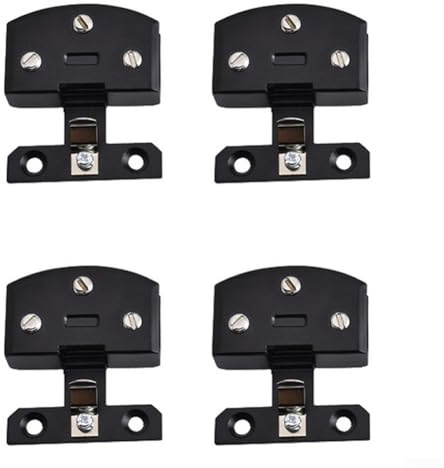 Scharniere, 4 Stück, verstellbares Glasscharnier, Badezimmer-Duschschrank, Schrankzubehör mit Schrauben für Glasscheiben (schwarz)