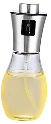 Alipis Rociador de Aceite Rellenable de Acero Inoxidable y Vidrio 200 Ml
