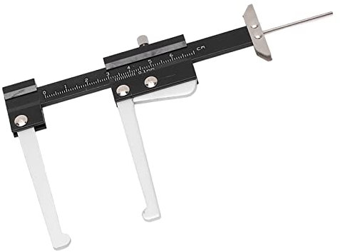 Metrisches Bremsscheiben-Tiefenmessgerät, Zuverlässiges Präzisions-Bremsscheibendickenmessgerät für Auto, Aluminiumlegierung, Universell