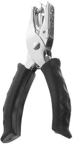 NUOBESTY Handlicher Kleiner Locher 6mm Schwarzer Papierstanzer Aus Robustem Kunststoff Kompakter Büro Locher Für Schulkarten Und Bastelarbeiten