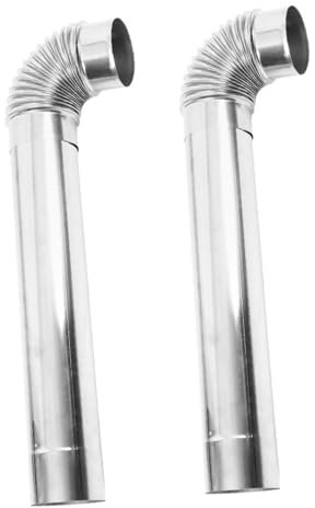 CAXUSD Lot De 2 Rallonges De Conduit De Cheminée en Acier Inoxydable pour Conduit De pour Poêles De Camping De Chauffage Domestique